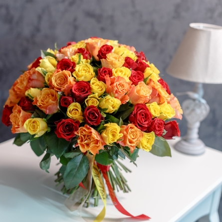 101 Trandafiri Mix Orange (h30-40 cm) alt vedere product