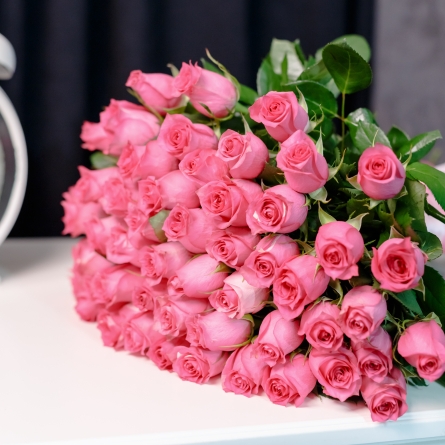 Buchet din Trandafiri Fuchsia (51 fire) alt vedere product 4