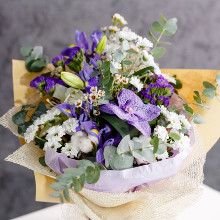 Buchet Alb-Violet alt vedere product 5