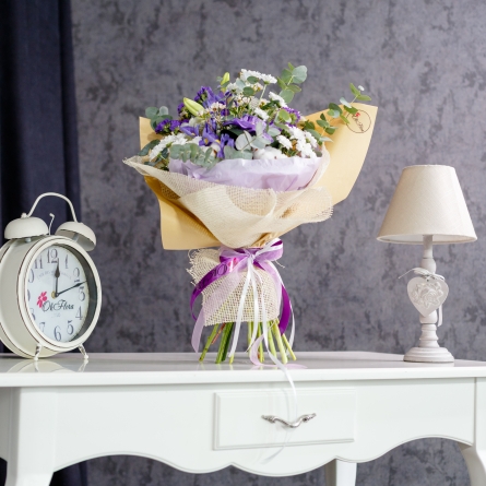 Buchet Alb-Violet alt vedere product 6