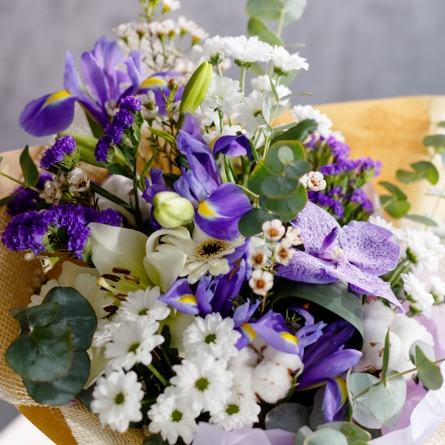 Buchet Alb-Violet alt vedere product 3