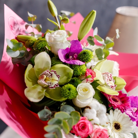 Buchet Alb-Verde-Fuchsia alt vedere product 6