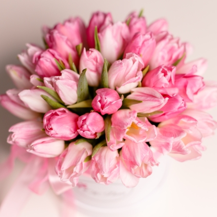 Cutie de Lux Mică cu Lalele Roz alt vedere product 5