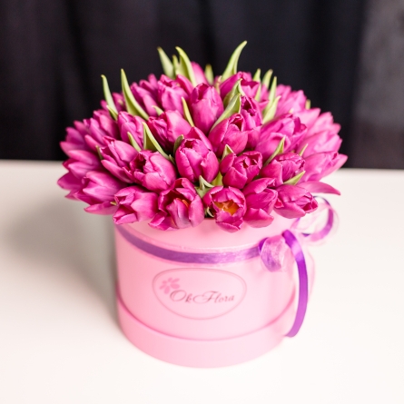 Cutie de Lux Medie cu Lalele Violete alt vedere product 3