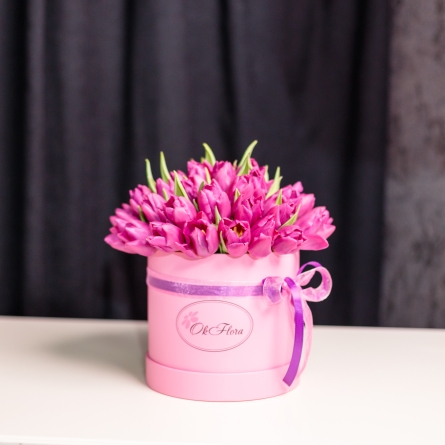 Cutie de Lux Medie cu Lalele Violete alt vedere product 5