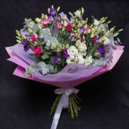 Bouquet of Multicolored Lisianthus/Eustoma