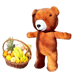 Surprise with the Bear and Basket with Fruits and Sweets