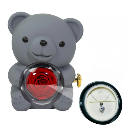 Cauti cadoul perfect? Okflora iti ofera ursuleti cadou cu trandafiri&nbsp;si&nbsp;bijuterii alt vedere product