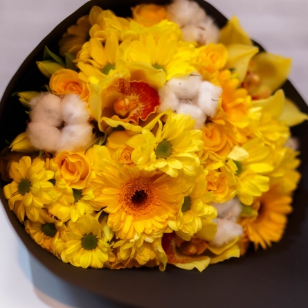 Buchet de crizanteme galbene alt vedere product 3