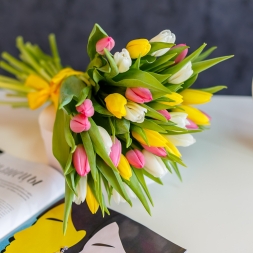 Bouquet of 31 multicolored tulips Nr 4