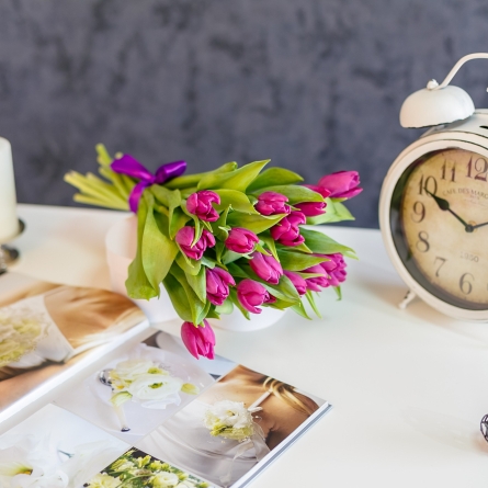 Buchet din Lalele Mov alt vedere product 6