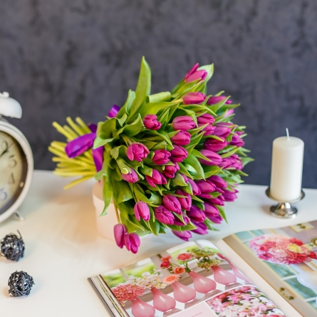 Lalele mov buchet alt vedere product 7