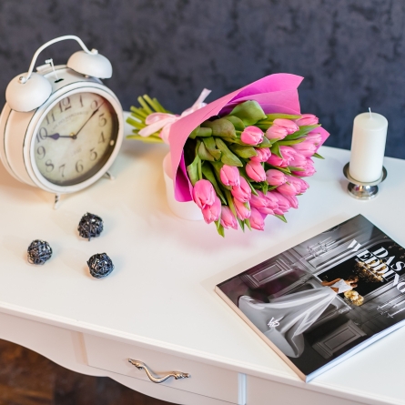 Lalele roz in buchet alt vedere product 8