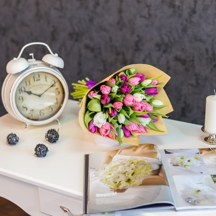 Buchet din lalele multicolore (31 buc.) alt vedere product 5