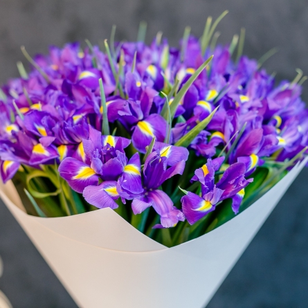 Buchet din 51 irisi in hartie alba alt vedere product 3