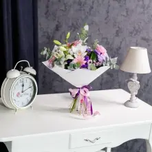 Buchet Alb-Roz-Mov alt vedere product 2