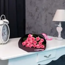 Buchet Trandafiri Roz(15 fire) alt vedere product 2