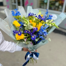 Buchet cu Trandafiri si Flori Mov alt vedere product 4