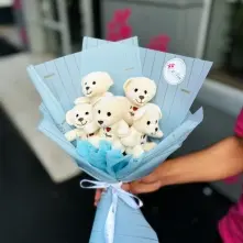 5 Teddy Bear Bouquet. alt vedere product 3